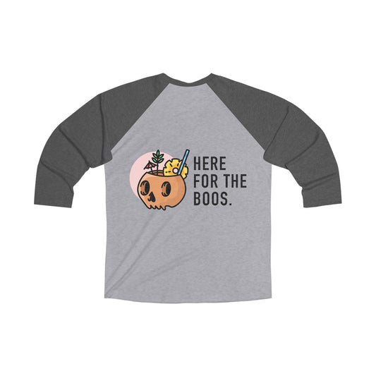 Custom Print Unisex 3\4 Raglan Team Tee Halloween Boo's