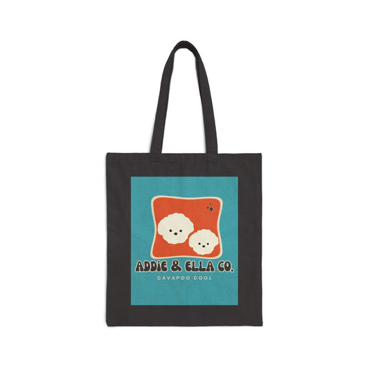 Cotton Canvas Tote Bag in Addie & Ella Co. Cavapoo Cool