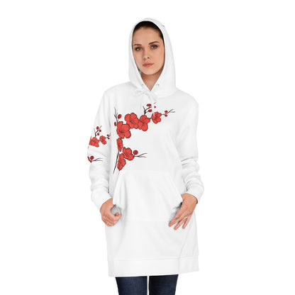 The.Best.Hoodie Dress in Red Cherry Blossom