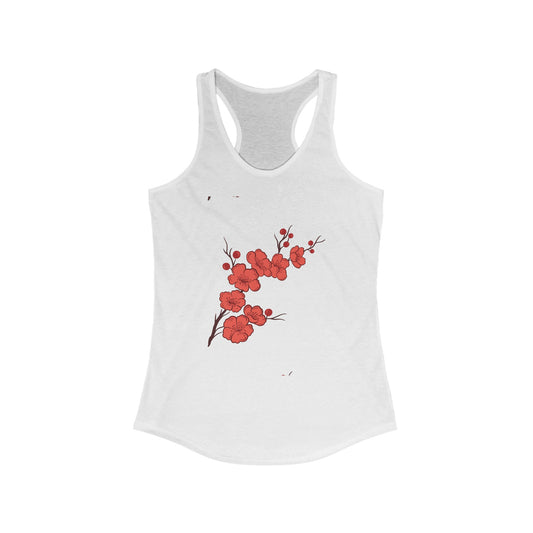 The.Best.Racerback Tank. in Red Cherry Blossom