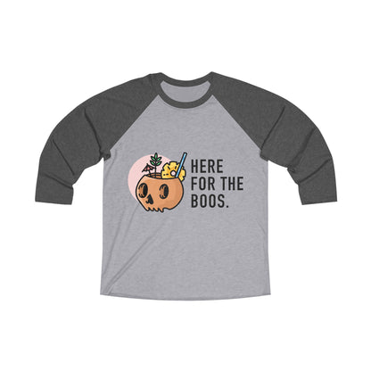 Custom Print Unisex 3\4 Raglan Team Tee Halloween Boo's