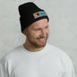 Custom Embroidered Doodle Unisex Cuffed Beanie (Available in Black, Gray and White)