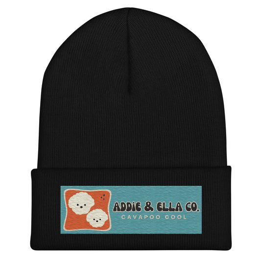 Custom Embroidered Unisex Addie & Ella Co. Cavapoo Cool Cuffed Beanie (Available in Black, Gray and White)