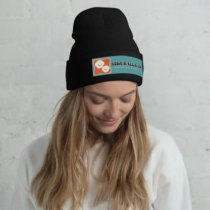 Custom Embroidered Unisex Addie & Ella Co. Cavapoo Cool Cuffed Beanie (Available in Black, Gray and White)