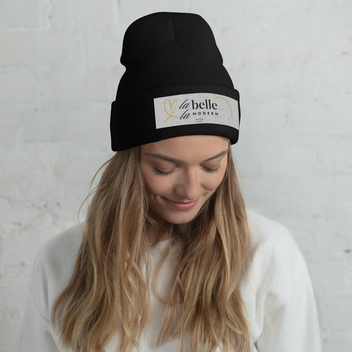 Custom Embroidered Unisex lalabellemodern Cuffed Beanie (Available in Black)