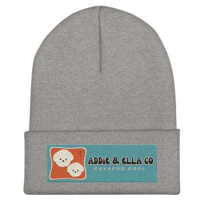 Custom Embroidered Unisex Addie & Ella Co. Cavapoo Cool Cuffed Beanie (Available in Black, Gray and White)