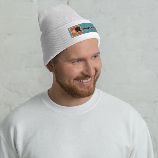 Custom Embroidered Doodle Unisex Cuffed Beanie (Available in Black, Gray and White)