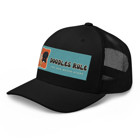 Custom Embroidered Unisex Doodle Trucker Hat (Available in Black, Brown, Orange, and White)