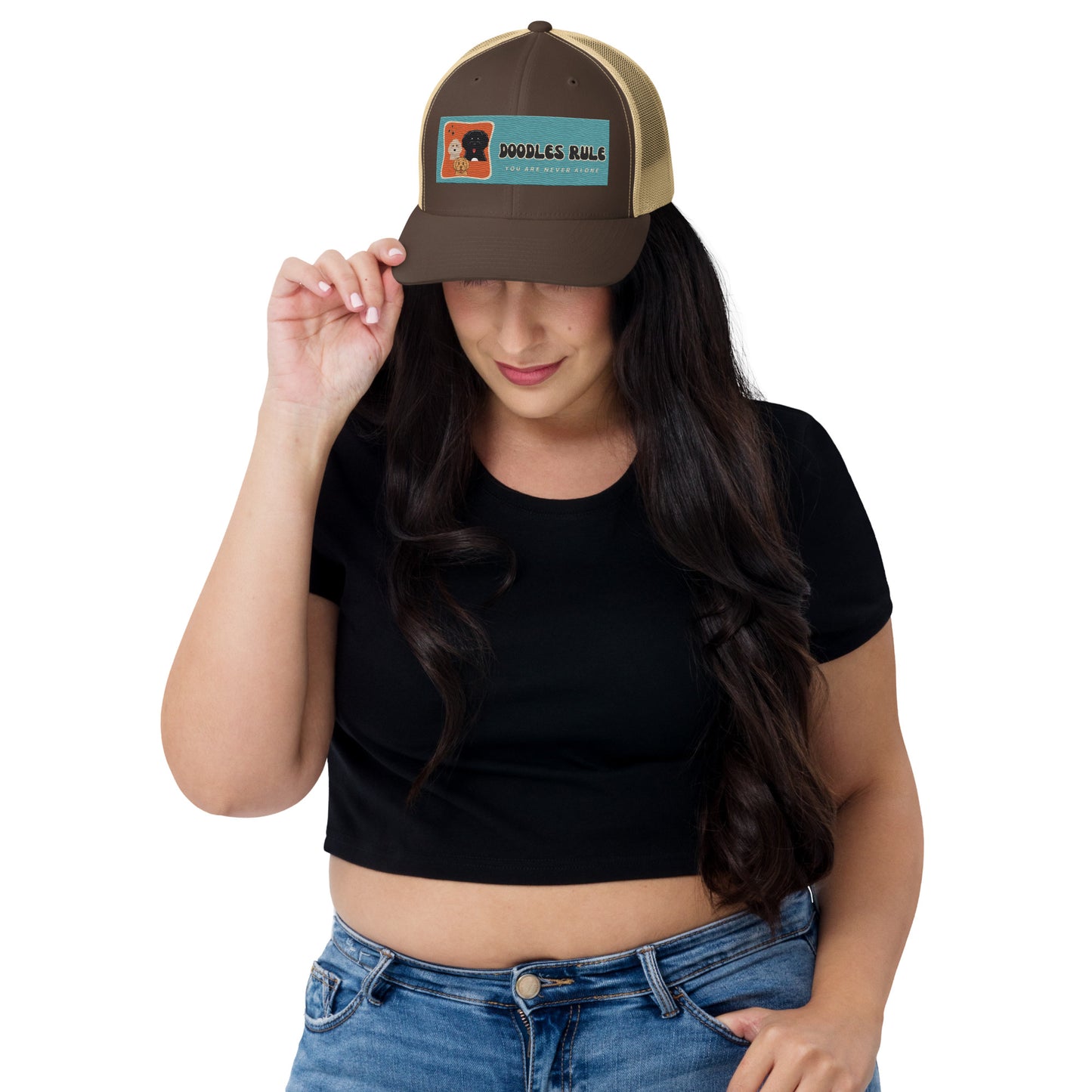 Custom Embroidered Unisex Doodle Trucker Hat (Available in Black, Brown, Orange, and White)