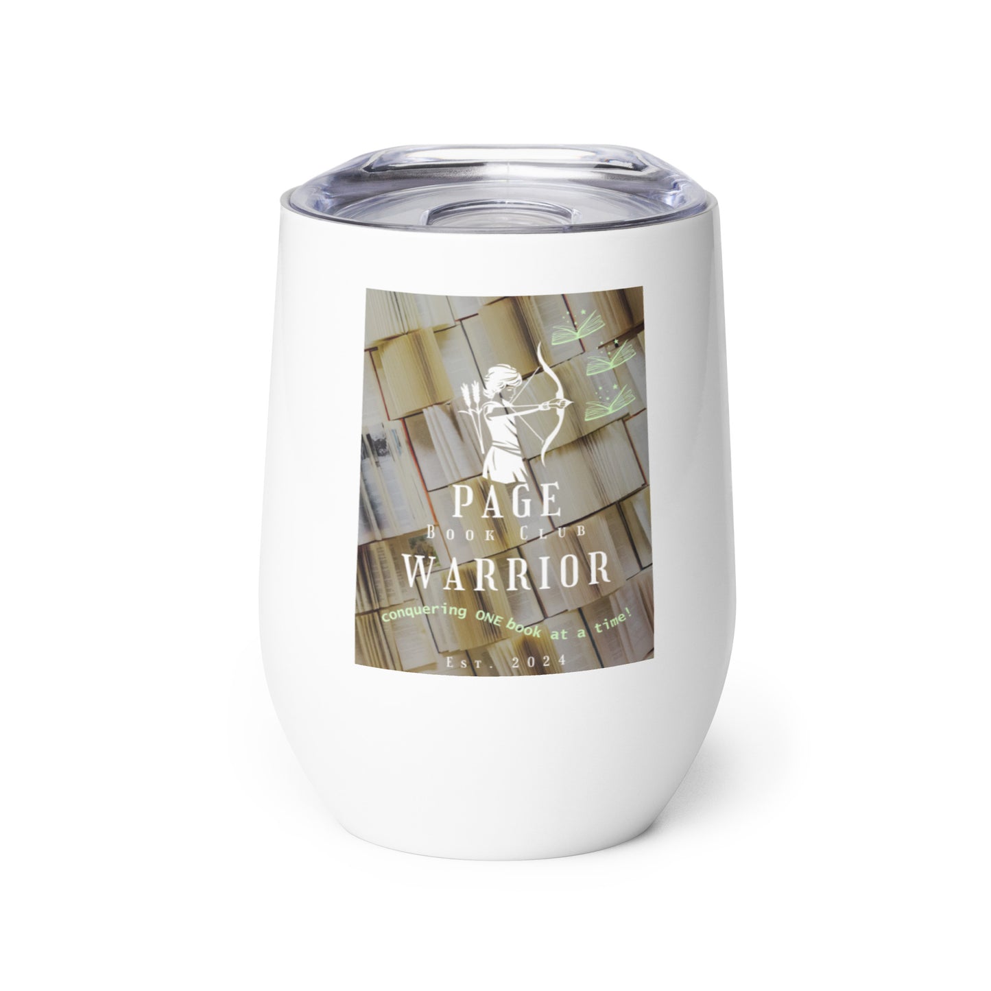 Page Warrior Wine Tumbler 12oz